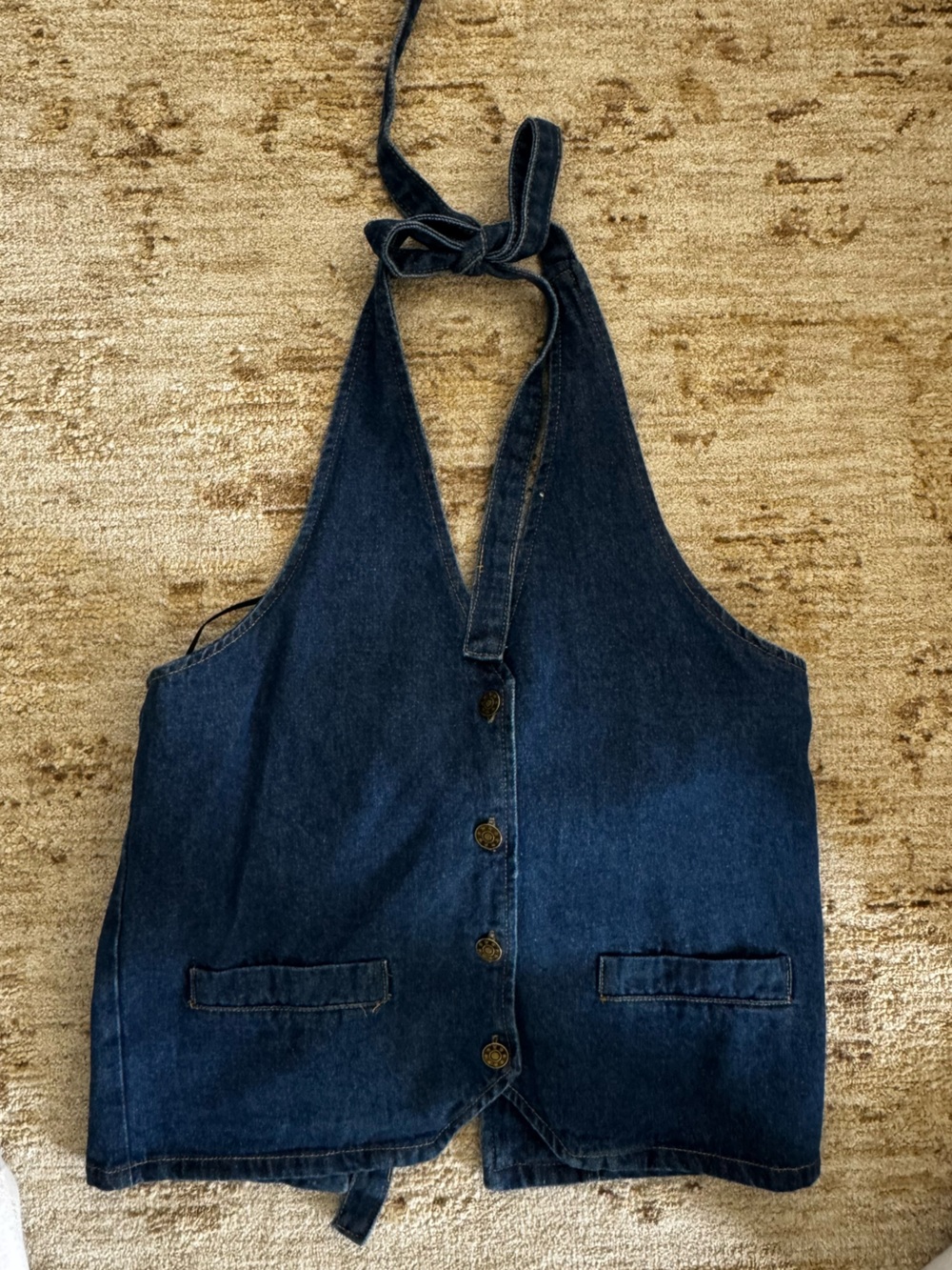 Lioness Blue Denim Halter Dress